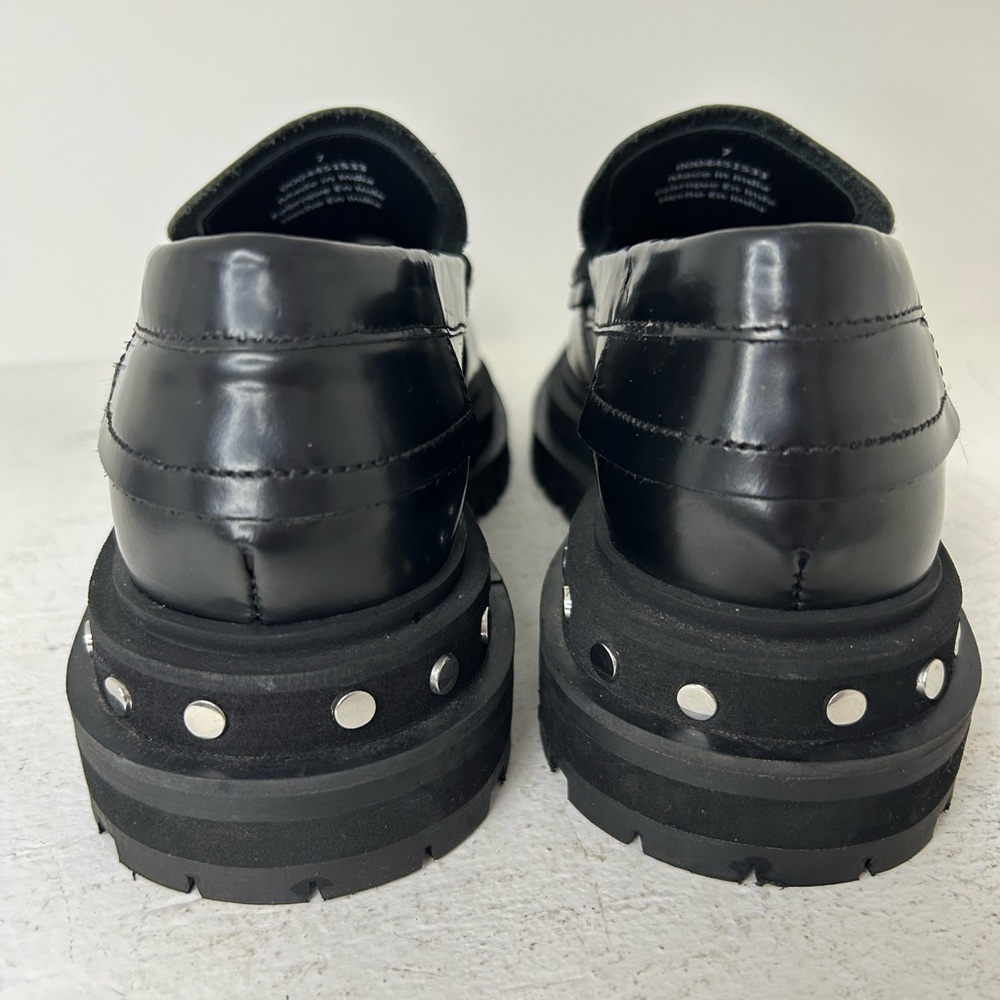 Free People Black Leather Loafers - Picture 5 of 8